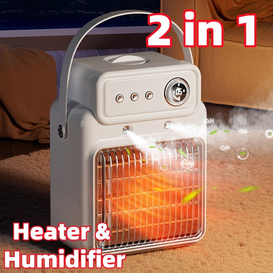 1200W 2 In 1 Efficient Room Heater Humidifying Table Heater Overheating Protections Heater Indoor Heater Suitable For Offices - Techno's House