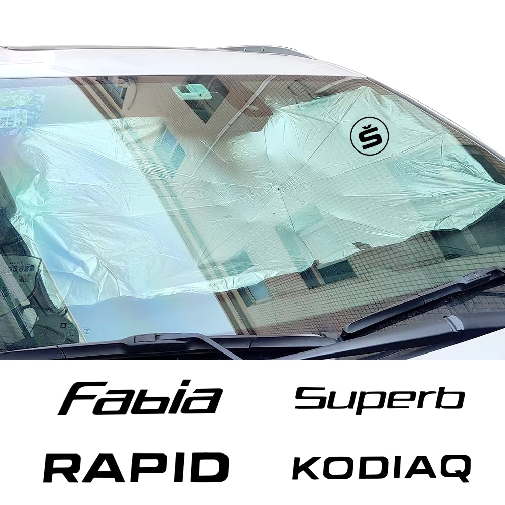 Car Sun Shade Protector Parasol for Skoda VRS YETI VISION SCALA ROOMSTER RAPID OCTAVIA KODIAQ KAROQ KAMIQ GT Fabia ENYAQ CITIGO