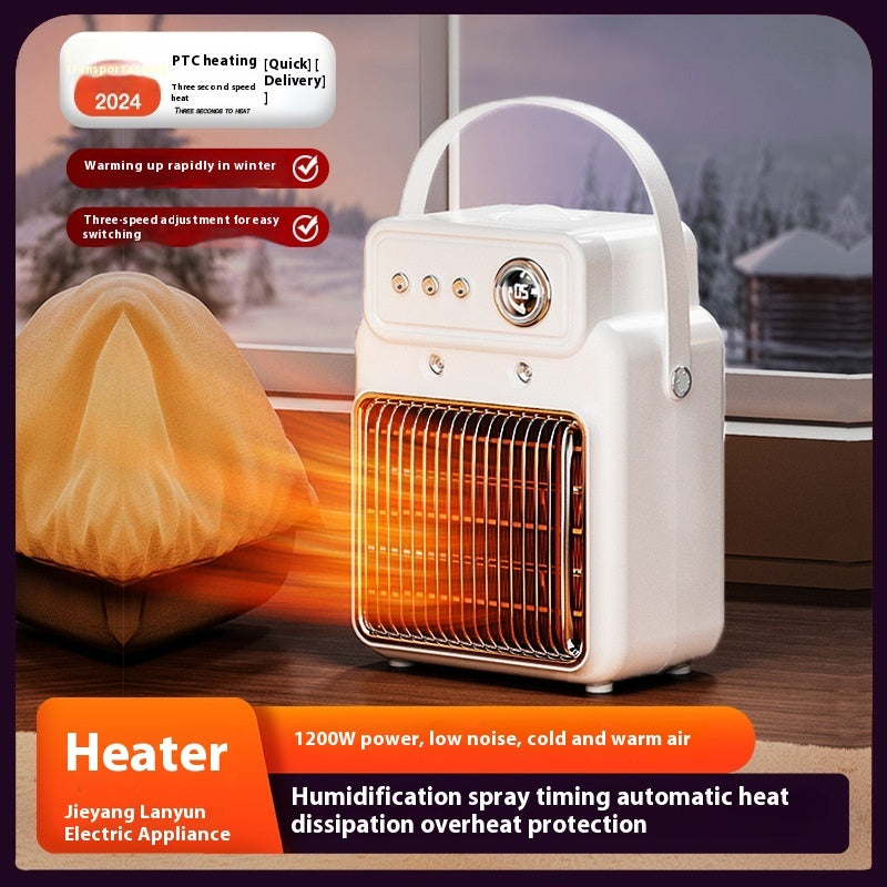 1200W 2 In 1 Efficient Room Heater Humidifying Table Heater Overheating Protections Heater Indoor Heater Suitable For Offices - Techno's House