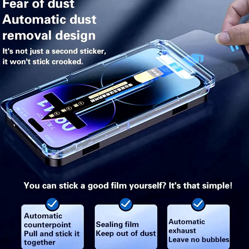 Premium Tempered Glass for  Galaxy S24 Ultra Auto Dust Remove Kit Screen Protector S24+Plus S24Ultra Protective Glass