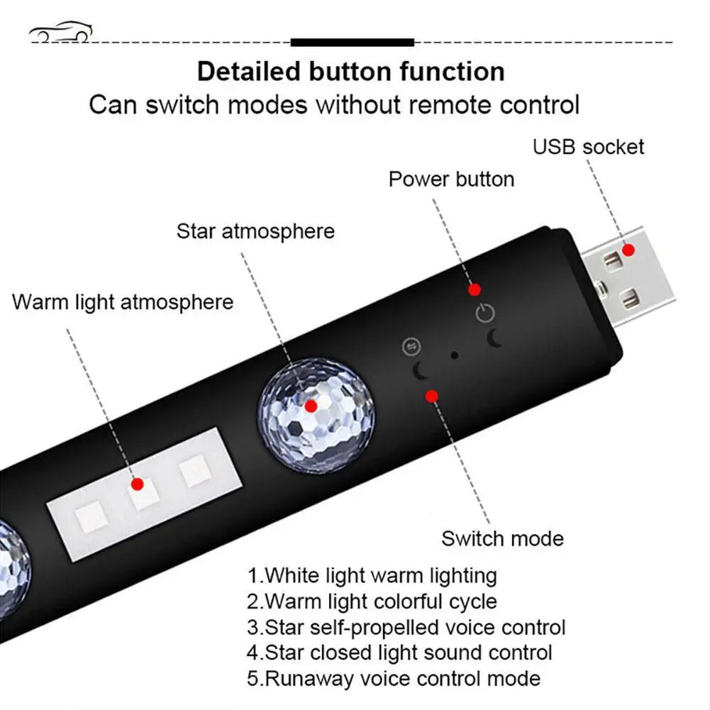 LED Car Atmosphere Lamp Wireless