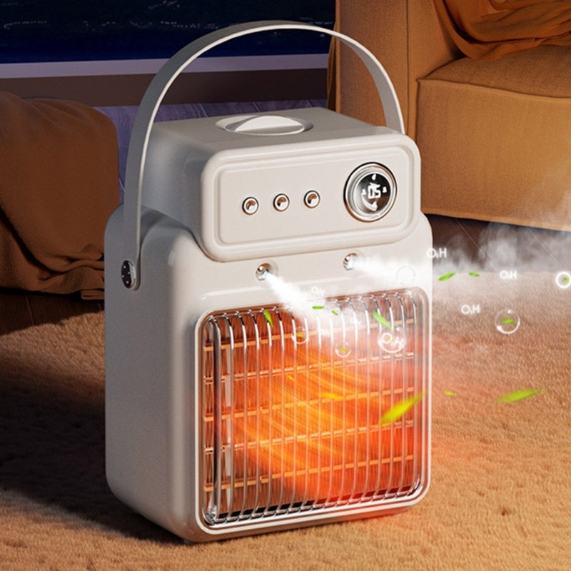 1200W 2 In 1 Efficient Room Heater Humidifying Table Heater Overheating Protections Heater Indoor Heater Suitable For Offices - Techno's House