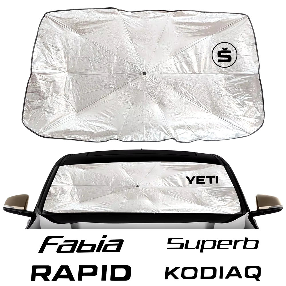 Car Sun Shade Protector Parasol for Skoda VRS YETI VISION SCALA ROOMSTER RAPID OCTAVIA KODIAQ KAROQ KAMIQ GT Fabia ENYAQ CITIGO